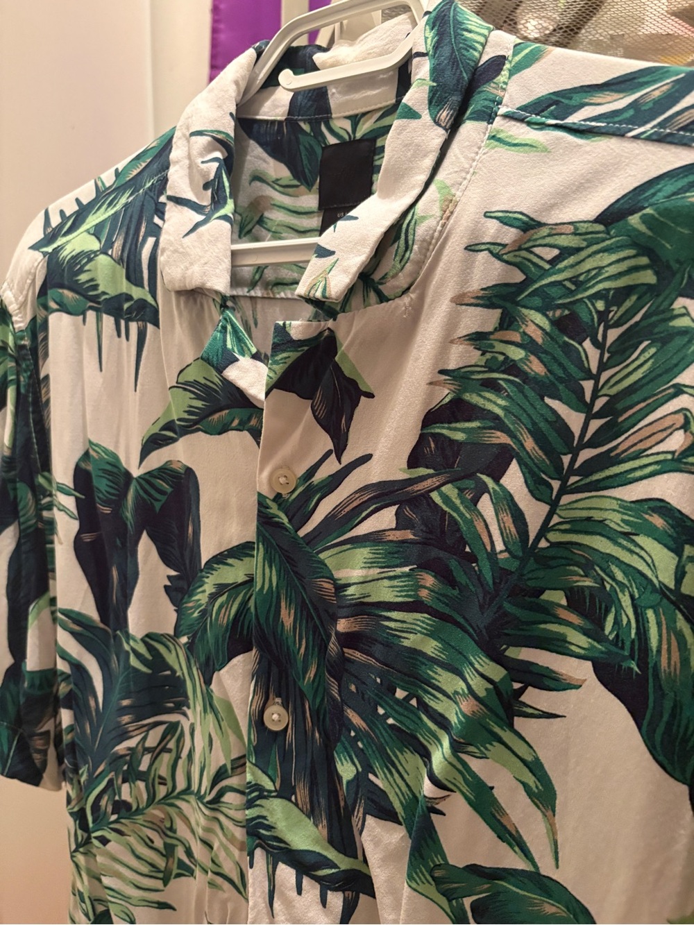 H&M Men's Tropical Leaf Shirt